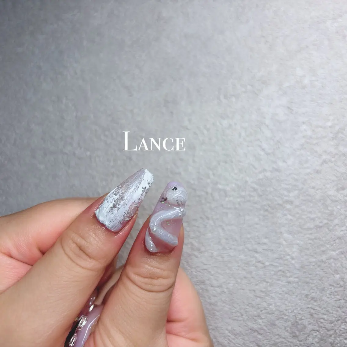ネイル オーロラネイル フットネイル キラキラネイル 韓国ネイル ラメ(グリッター) Lance nailのネイルデザイン