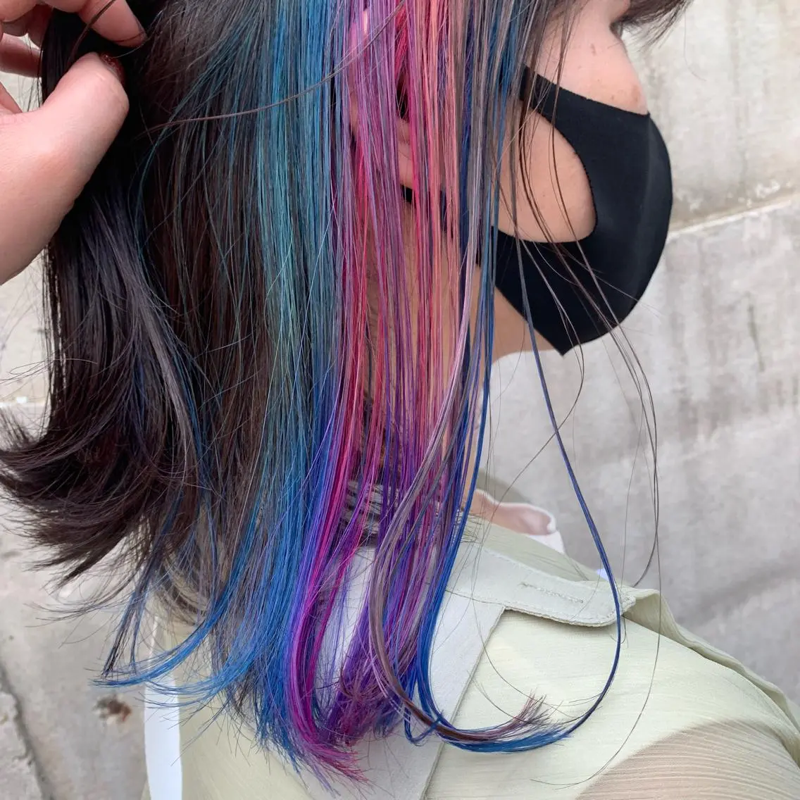 ミディアム カラー ユニコーンカラー カット ヘアカラー トリートメント 韓国×髪質改善特化 💍maki💍のヘアスタイル