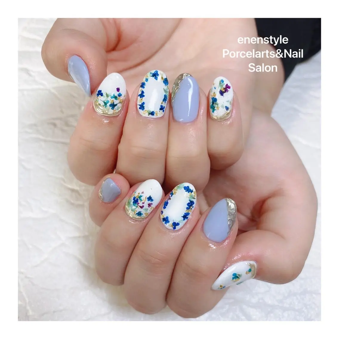 ミディアム ネイル ハンドネイル 🐾enen style 🐾のネイルデザイン