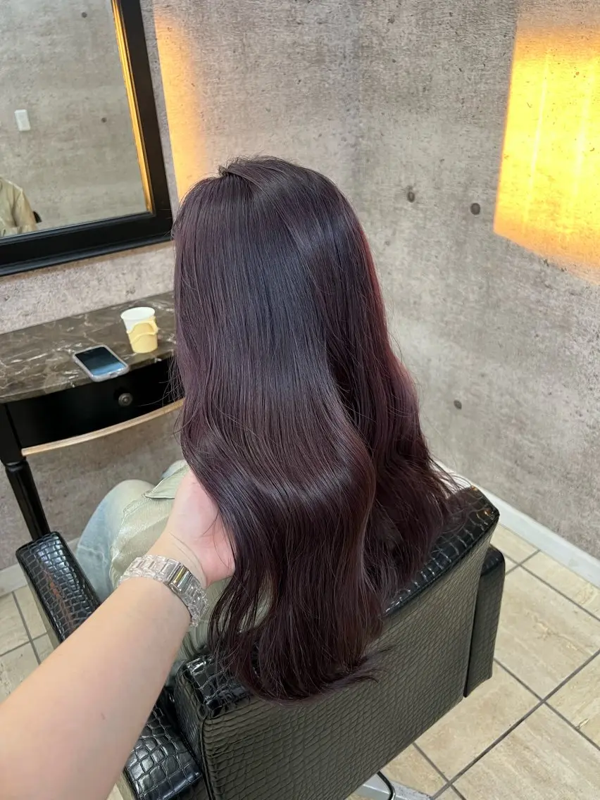 セミロング カラー パープルカラー ヘアカラー トリートメント MAYU / Raf.のヘアスタイル
