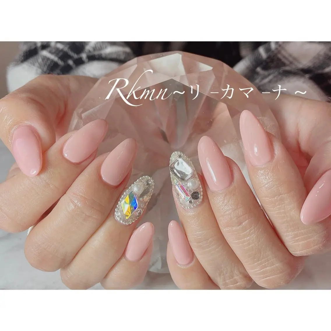 ネイル アートネイル ピンク シンプルネイル 春ネイル ハンドネイル フットネイル ハンドケア Rkmn ~リ-カマ-ナ~のネイルデザイン