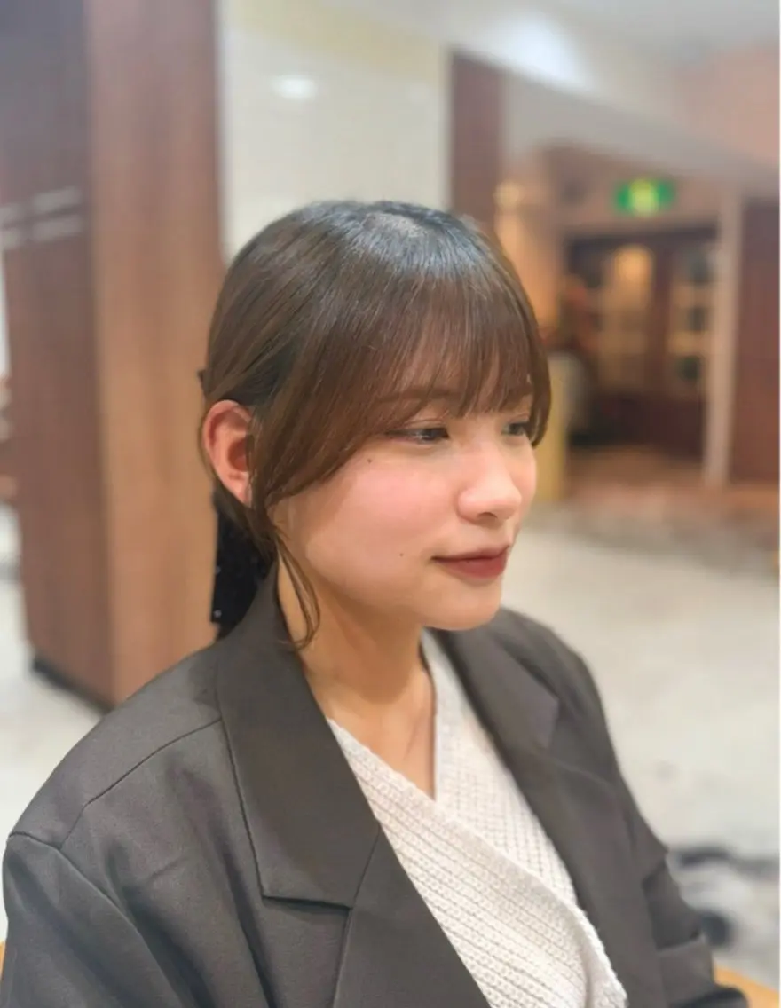 お顔周り♡×似合わせカット / 髪質で選べるトリートメント🌷シャンプーブローの写真