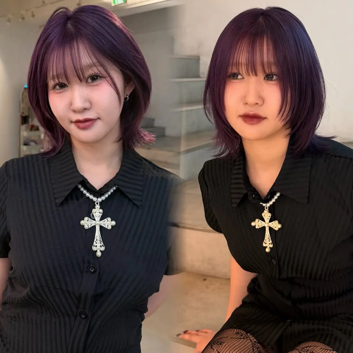 ボブカット🩶シャンプードライスタイリング込み🐈⬛レイヤーボブ得意です💕の写真