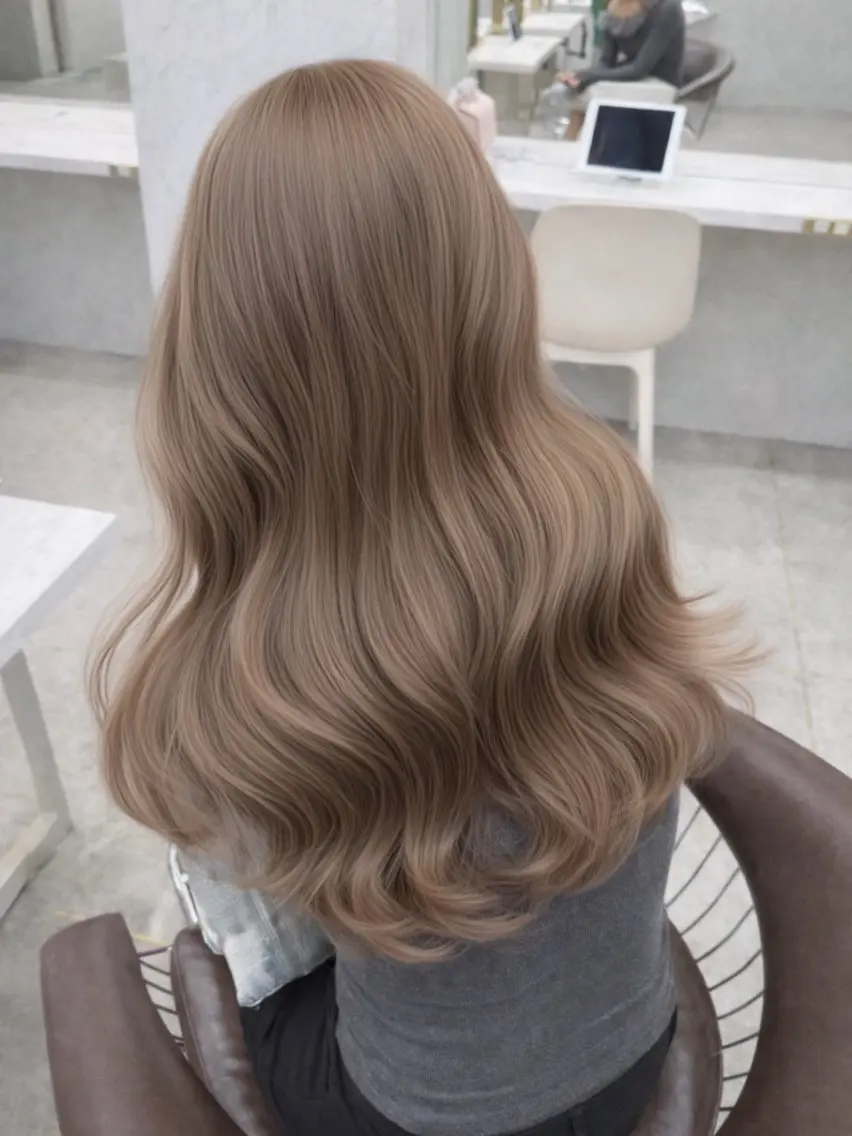 セミロング カラー ヘアカラー トリートメント ヘッドスパ ヘアセット レイヤーダブルカラー KYONのヘアスタイル