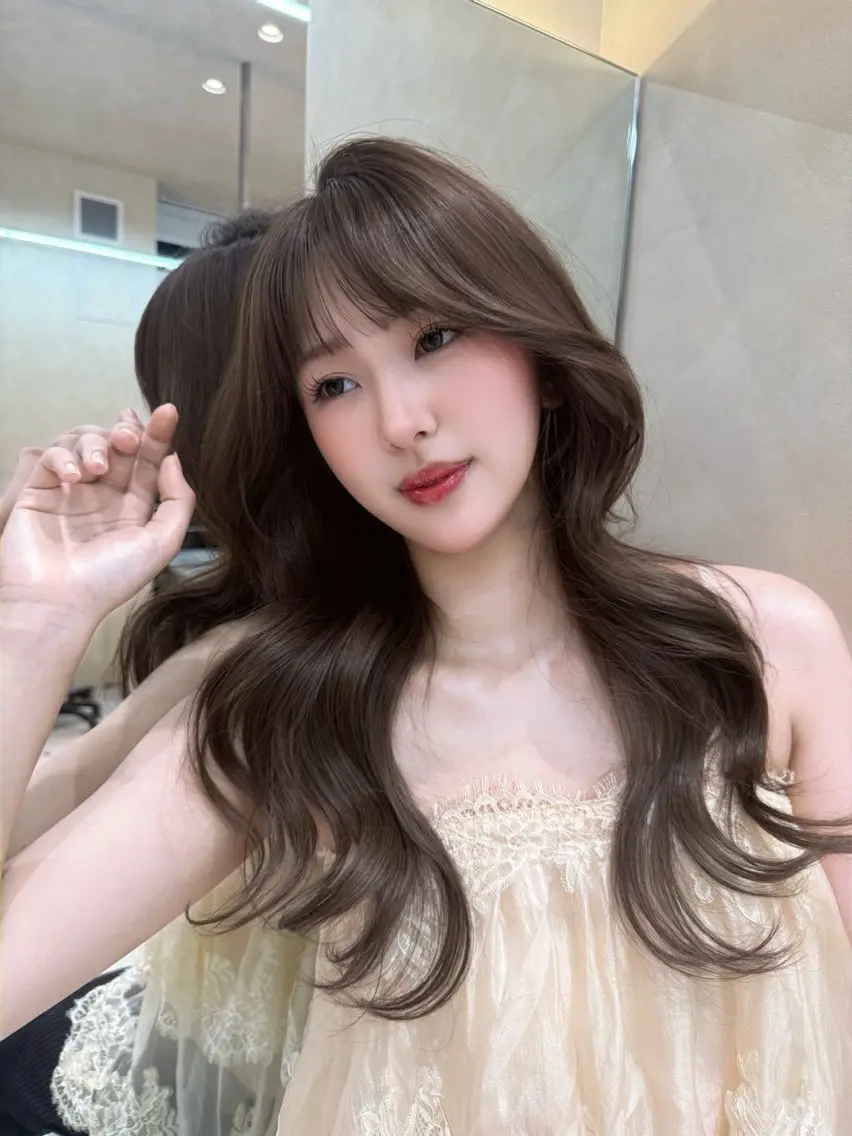 ミディアム カット ヘアカラー トリートメント ハルナ / 韓国ボブ𓂃꙳⋆のヘアスタイル