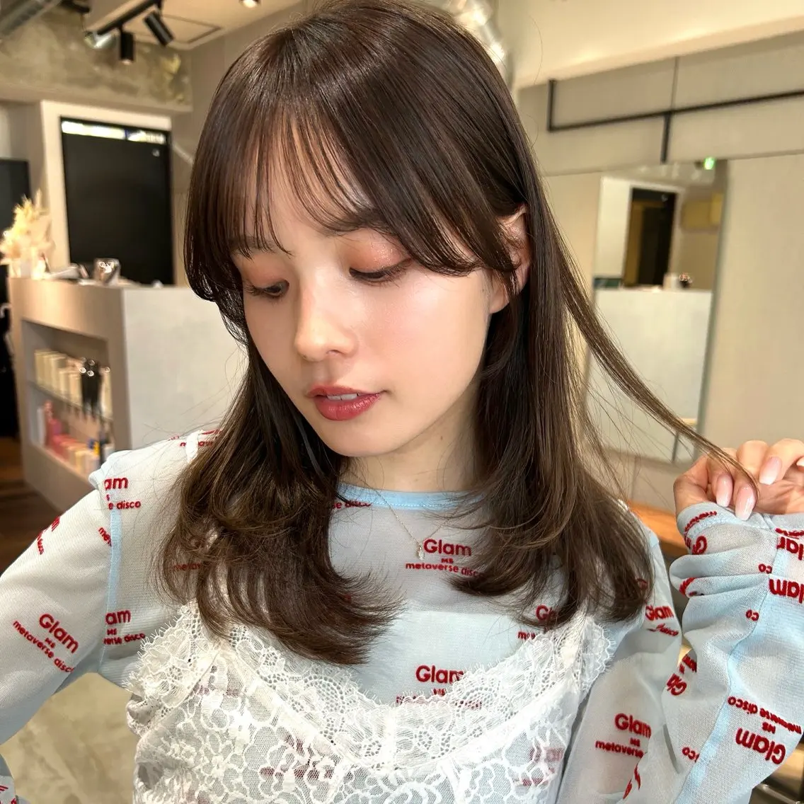 👑人気No1.👑カット+高発色ワンカラー+高級艶髪トリートメント🩷の写真
