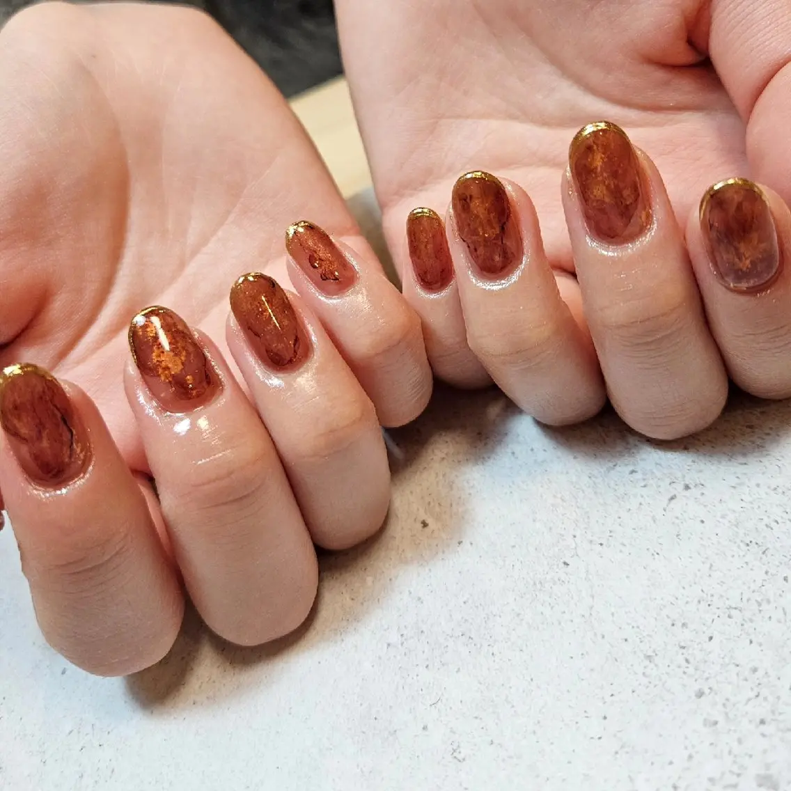 ネイル フレンチネイル ジェルネイル ミラーネイル ニュアンスネイル パラジェル Nailsalon manoのネイルデザイン