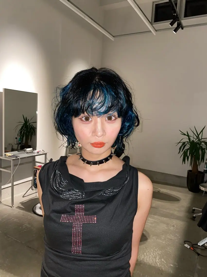 ミディアム カラー ヘアカラー HAFU itsukiのヘアスタイル