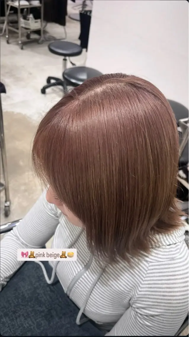 ミディアム カラー ヘアカラー 谷口 優奈のマツエク・マツパデザイン