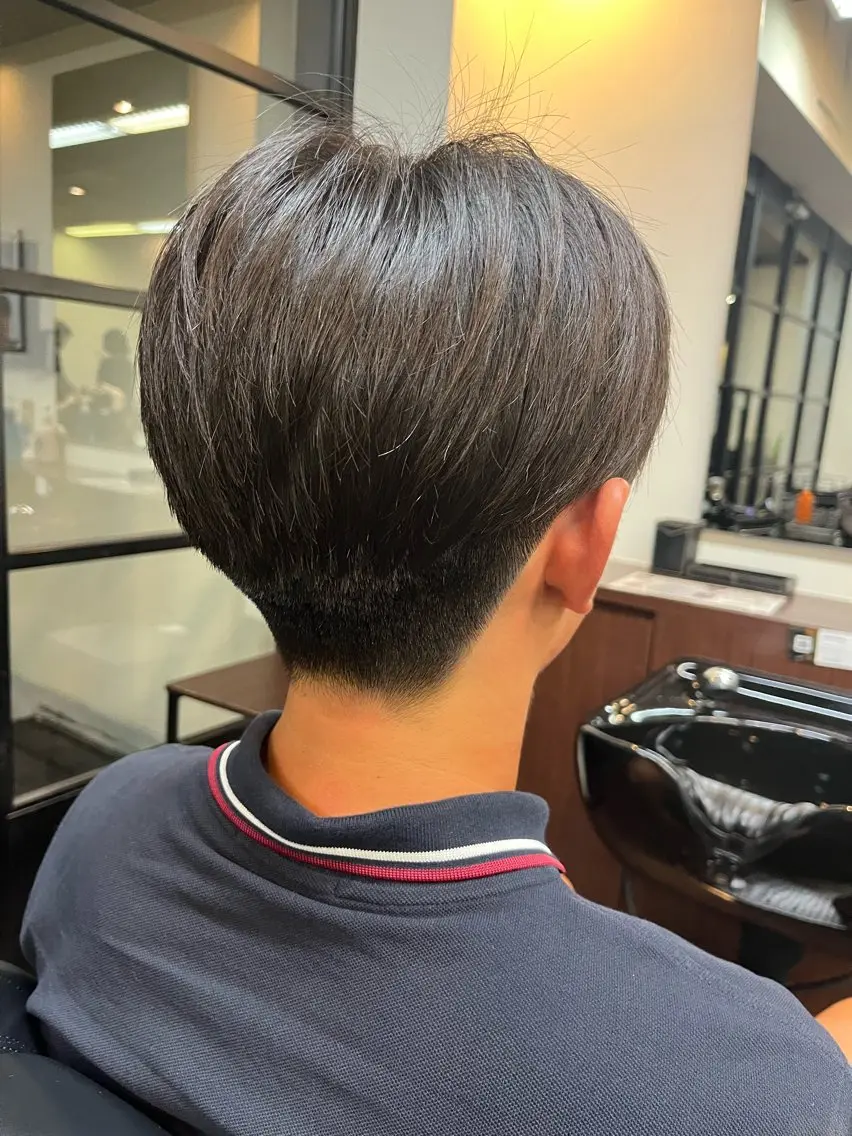 ミディアム メンズ センターパート ツーブロック ＢＡＲＢＥＲ koyoのヘアスタイル