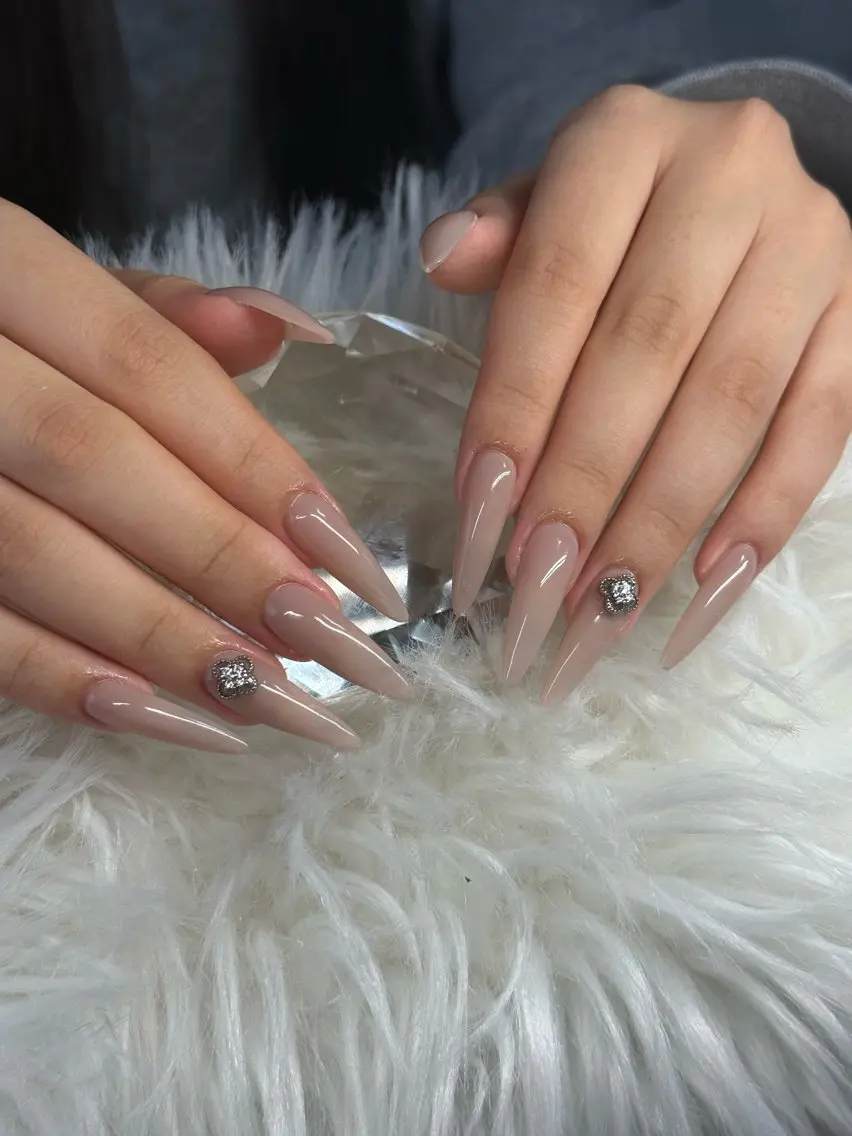 ネイル アートネイル オーロラネイル チークネイル 長さ出し フットネイル ハンドネイル 銀河_ Chan nailsのネイルデザイン