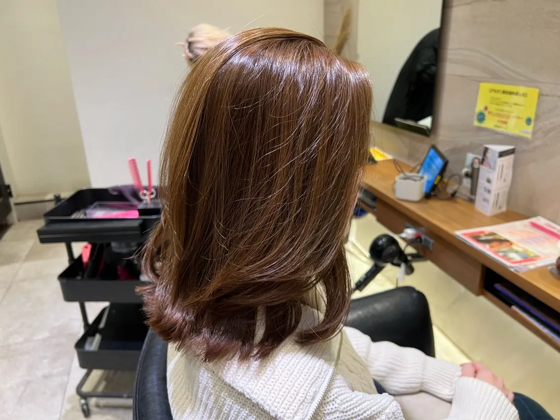 ミディアム カラー 🫧韓国ヘア 透明感 カラー🫧福田 楓のヘアスタイル