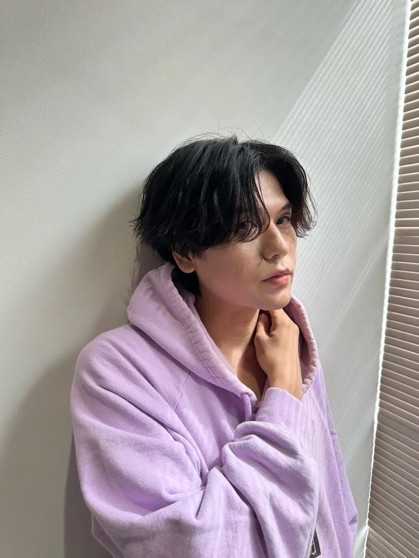 メンズ センターパート カット 恵比寿/髪質改善/ ショート/森和輝のヘアスタイル