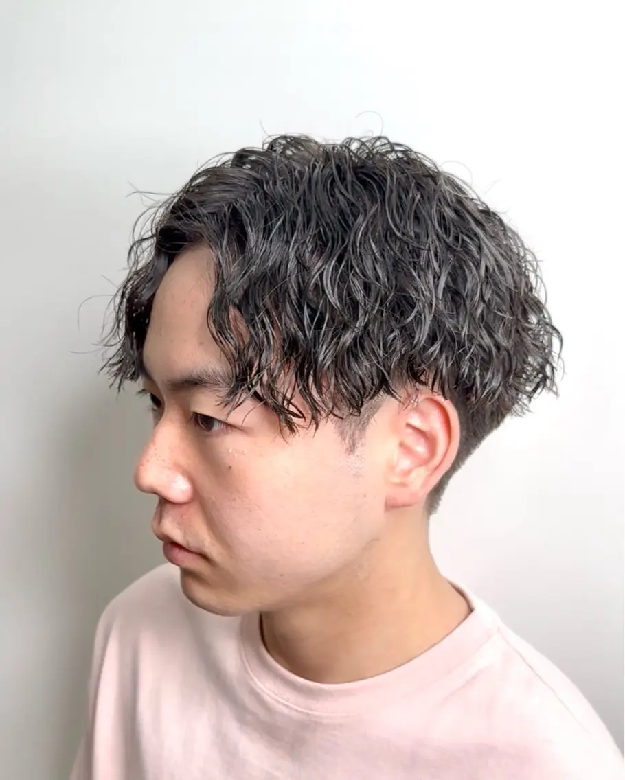 パーマ メンズ センターパート カット パーマ ヘッドスパ ☆★メンズ特化★☆ 川地由麿のヘアスタイル