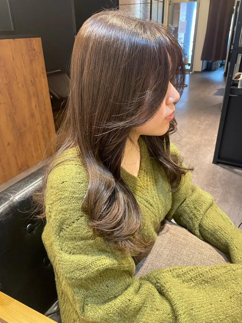 ロング カラー カット ヘアカラー トリートメント 東 みのりのヘアスタイル