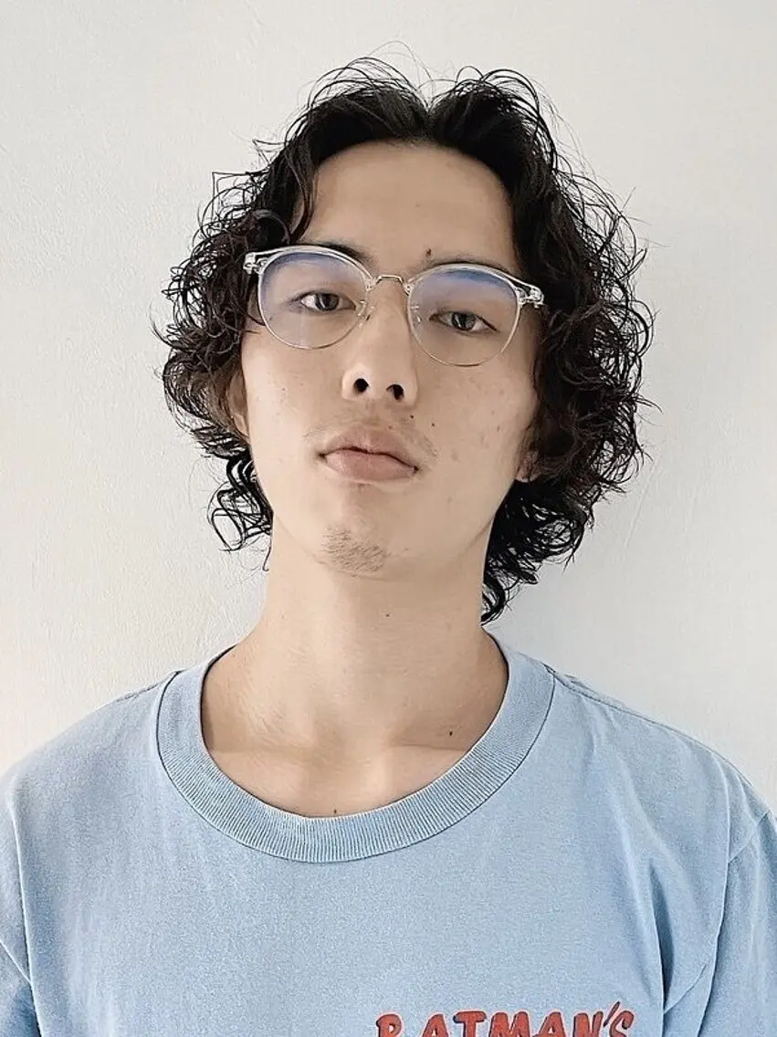 パーマ メンズ メンズカット パーマ[佐橋]のヘアスタイル