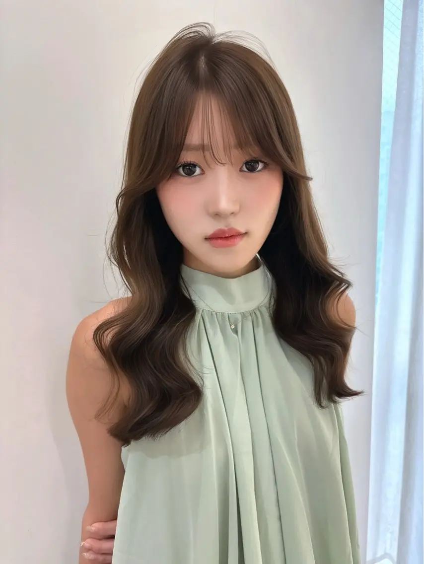 ロング カット ヘアカラー トリートメント 縮毛矯正/透明感 カラー/松沢州途のヘアスタイル