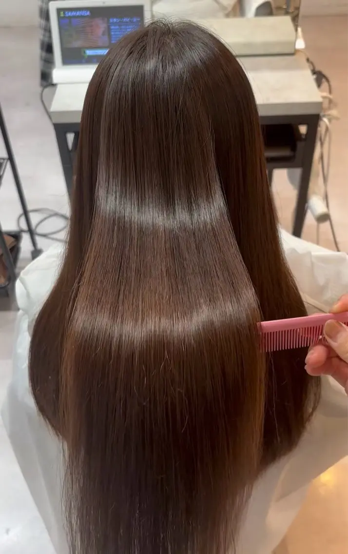 カラー 透明感カラー 髪質改善 縮毛矯正 ヘアカラー 🌙髪質改善カラー Momoka🦋のヘアスタイル