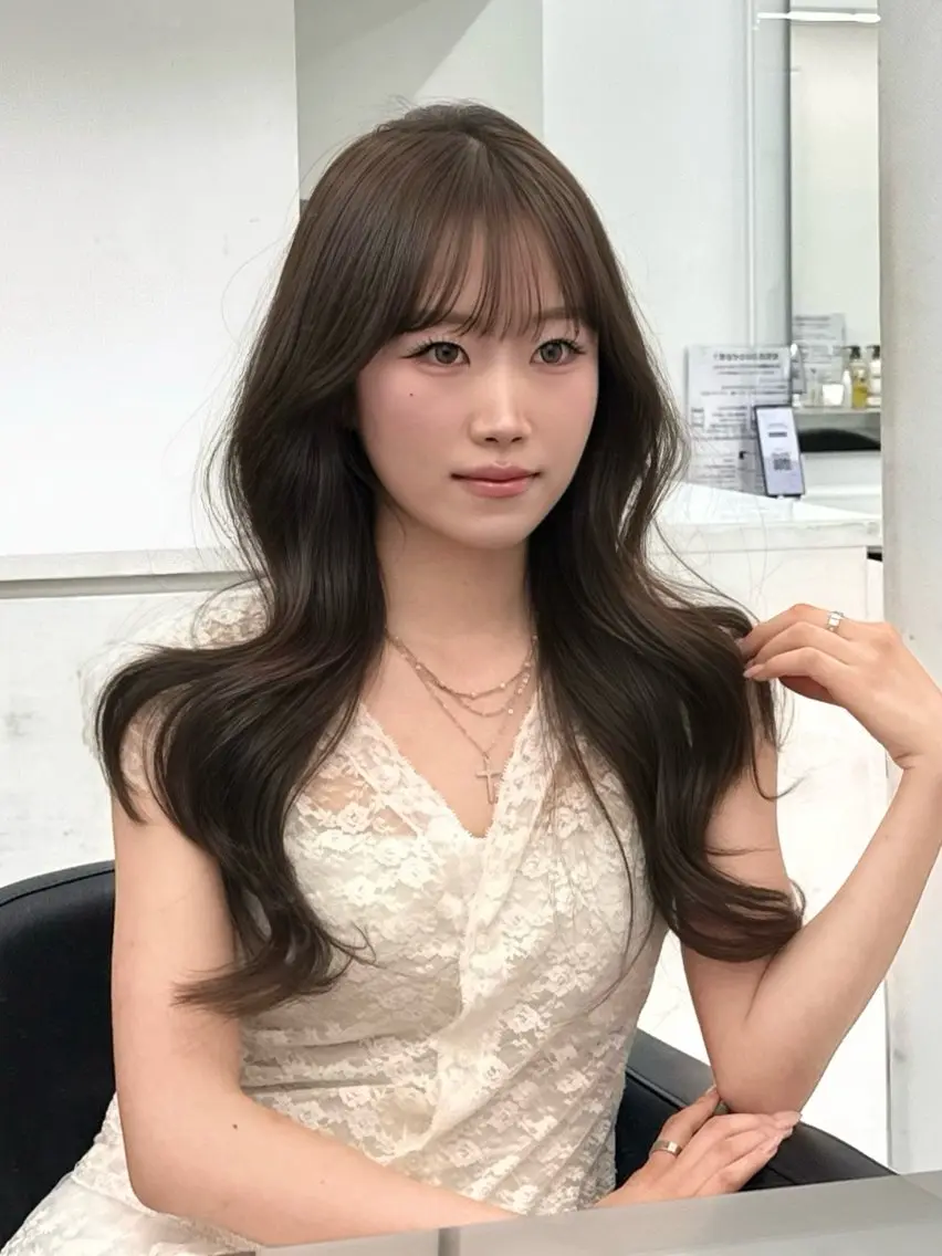 ロング カラー カット ヘアカラー ヘアセット 上品モテヘア🩶 karen🩶のヘアスタイル