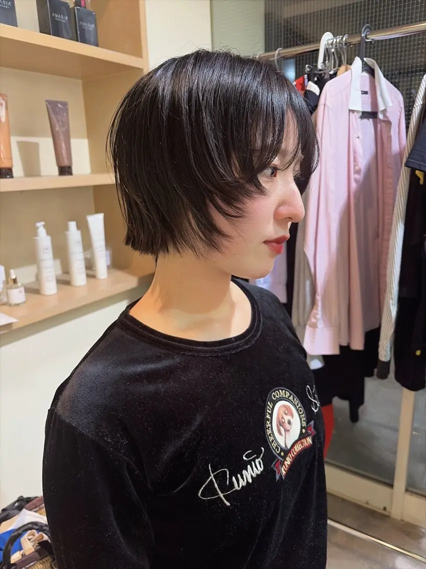 ショート 顔周りカット カット anzu🤍透明感/ 似合わせhair🌛のヘアスタイル