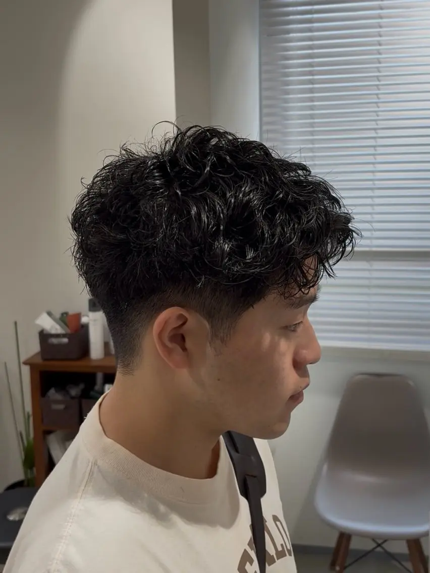 メンズ メンズパーマ カット パーマ メンズパーマ/透明感 カラー/タスクのヘアスタイル
