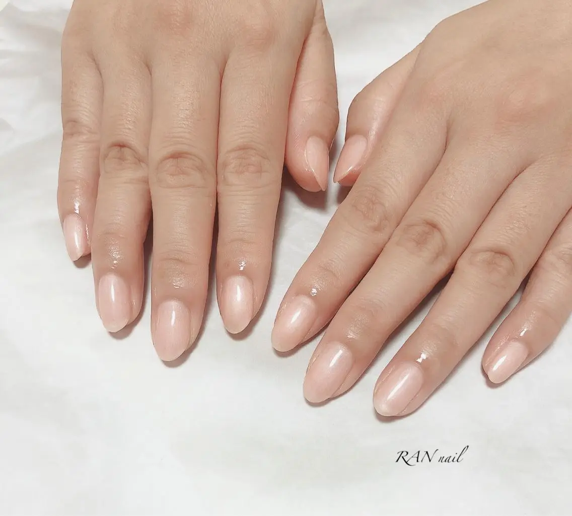 ネイル オフィスネイル ワンカラーネイル ピンク 冬ネイル ハンドネイル フットネイル RAN nailのネイルデザイン