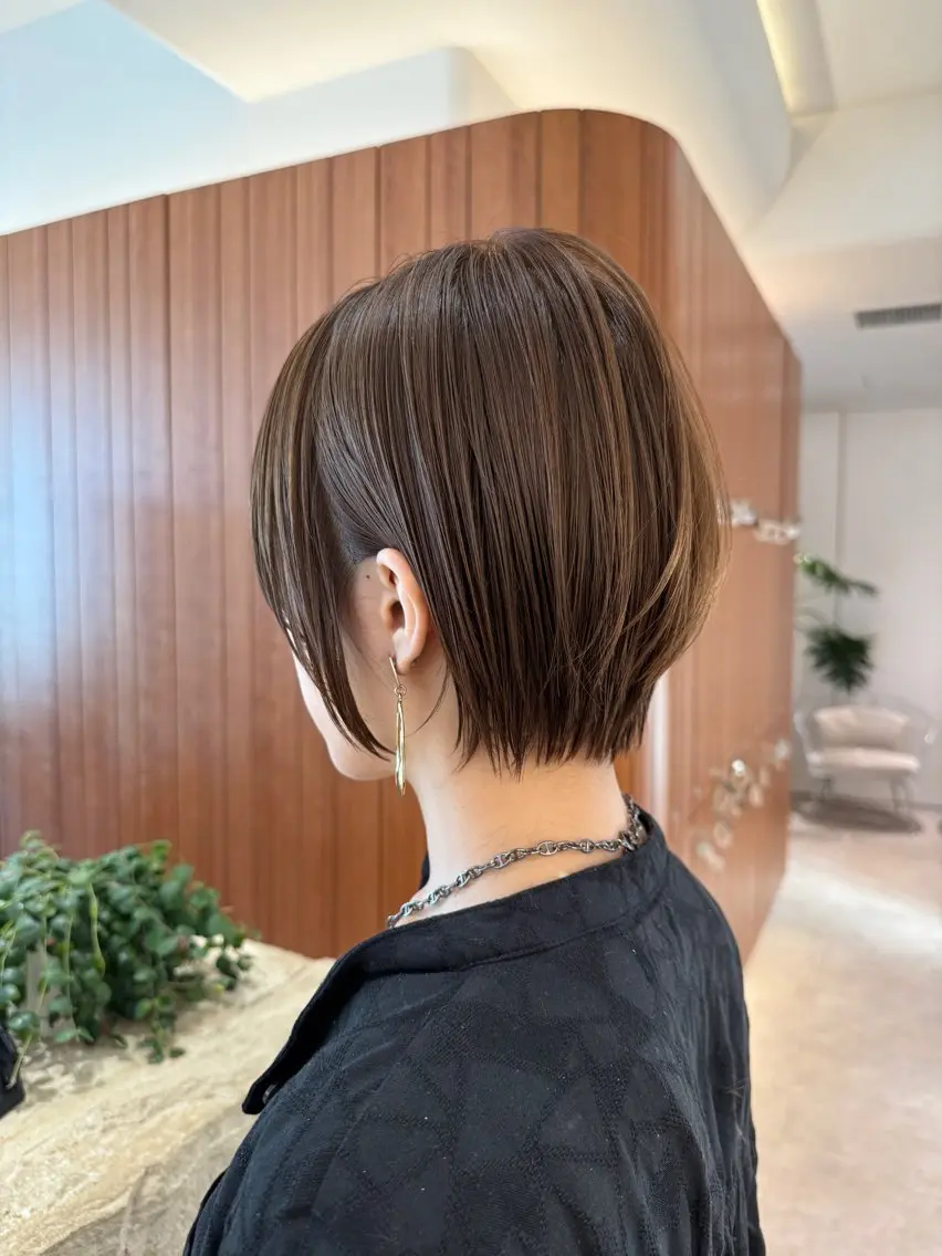 ショート カラー ショートボブ ショートレイヤー ハンサムショート 丸みショート ボブ カット ヘアカラー トリートメント 【渋谷】ボブ・ レイヤーボブ特化✂︎のヘアスタイル