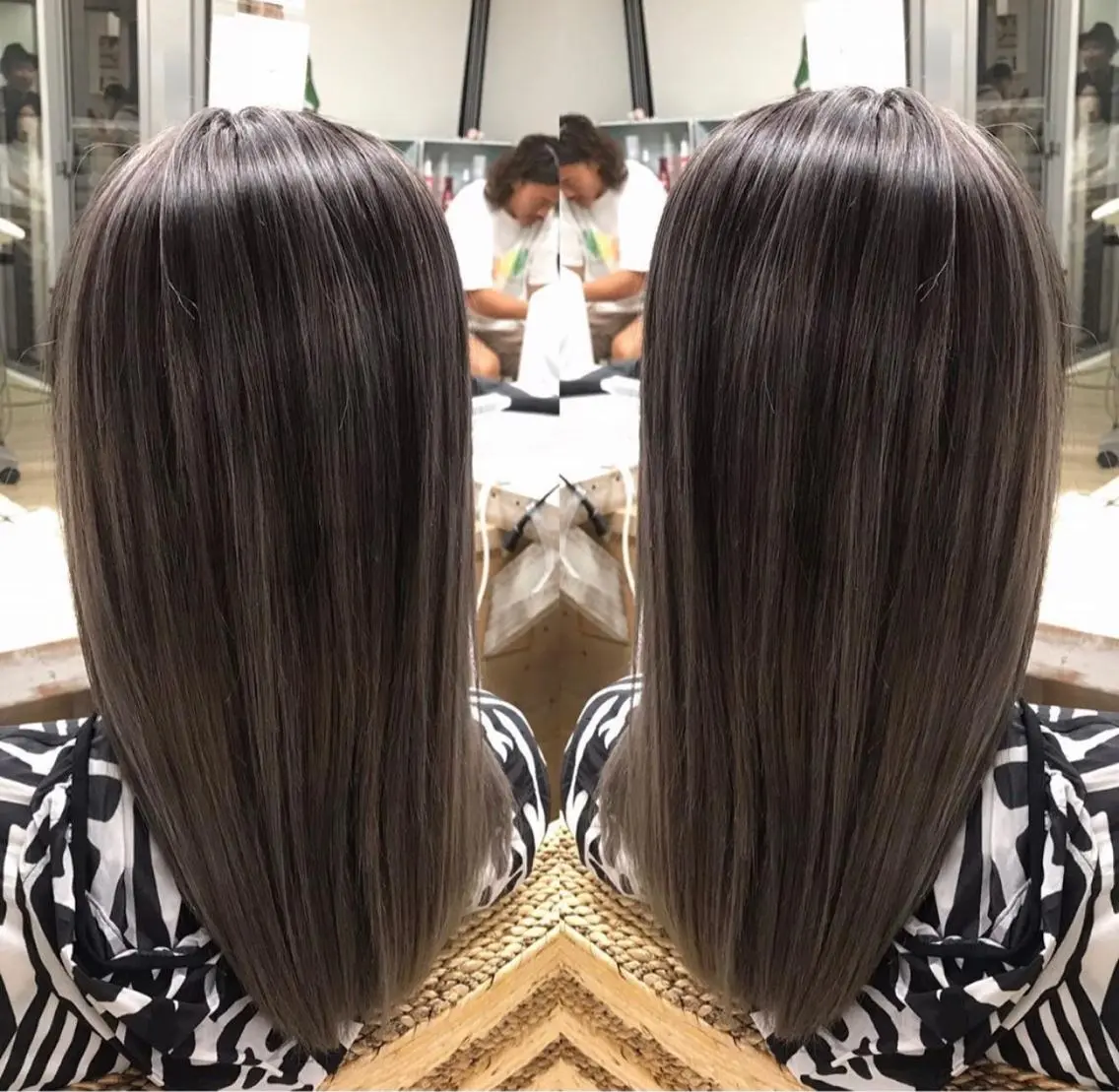セミロング カラー 美魔女 美容師NAOのヘアスタイル