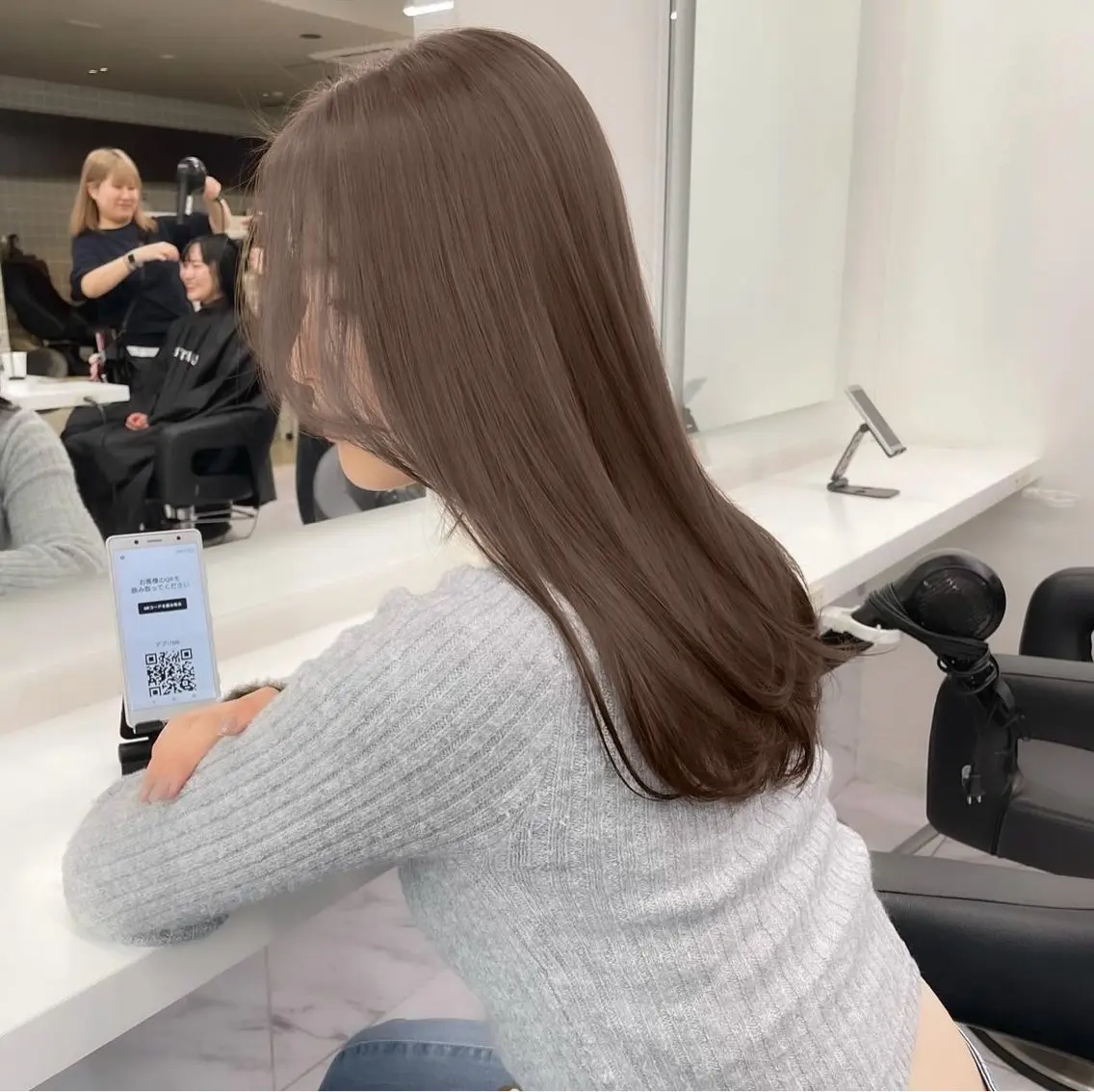 ロング ヘアカラー トリートメント 🤍透明感/韓国風/ レイヤー/優大🤍のヘアスタイル