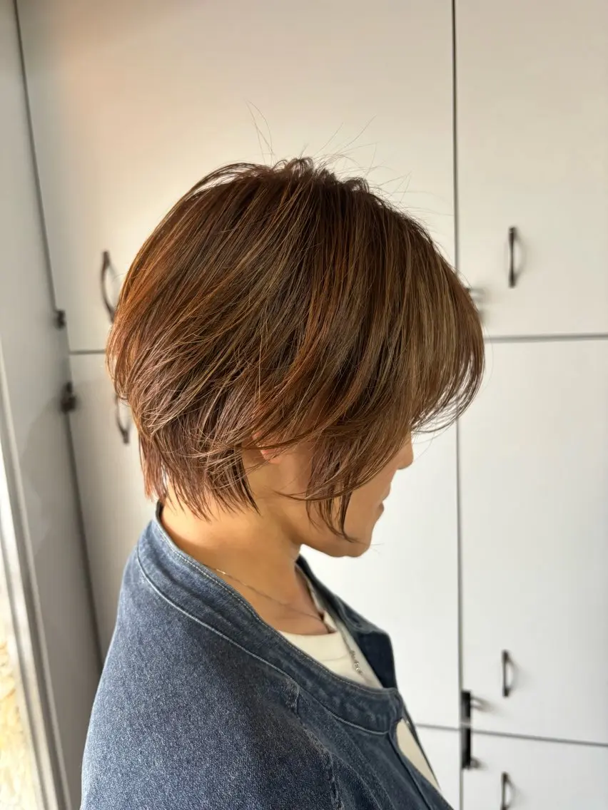 ショート カラー ショートヘア カット ヘアカラー トリートメント nico 麻生 やまざきれいのヘアスタイル