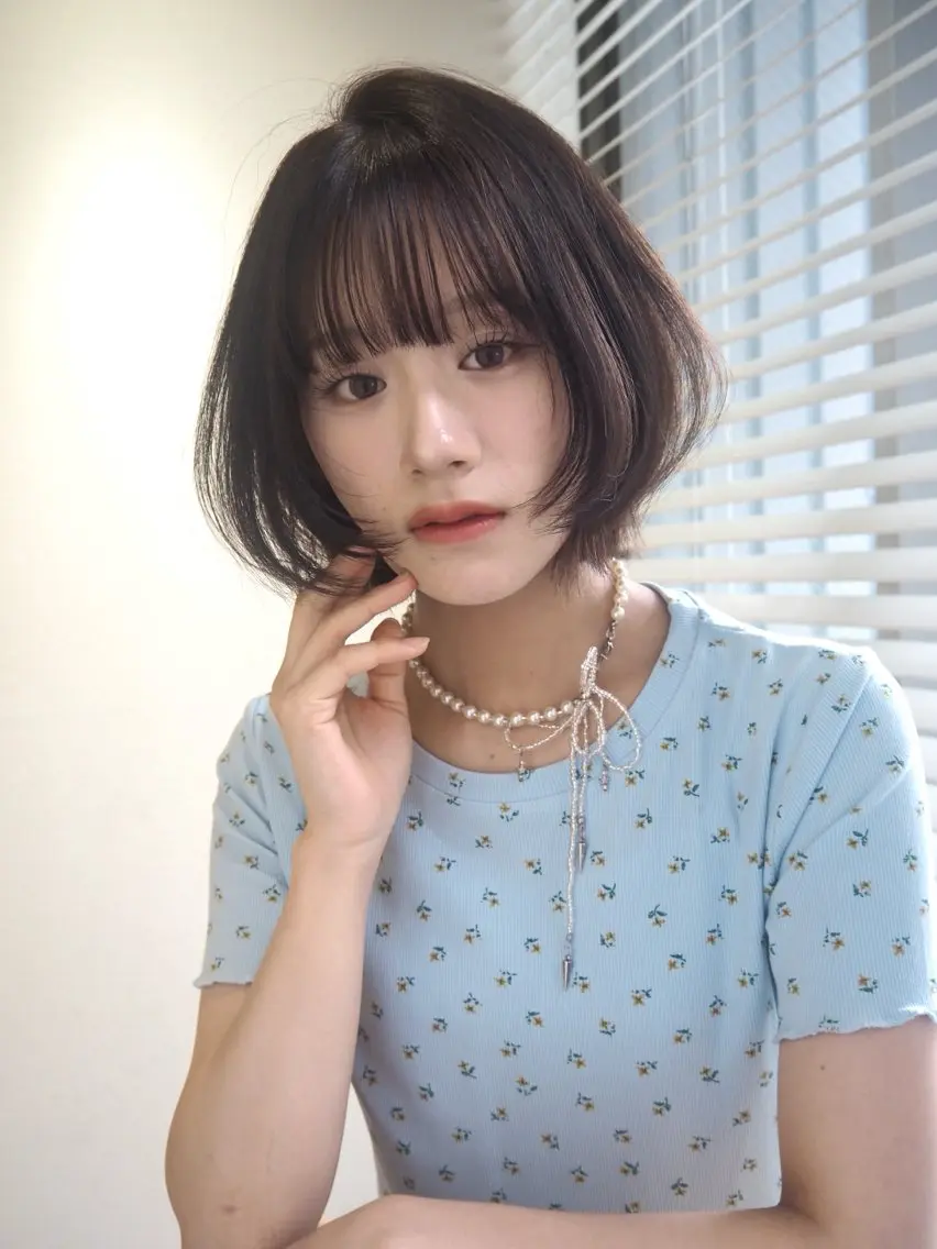 ミディアム 🩵レイヤー/ショー ト/🫧harukaのヘアスタイル