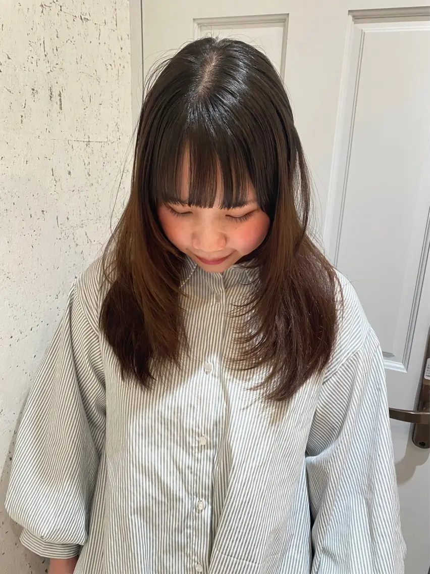 セミロング パーマ カット 縮毛矯正 トリートメント mai / linoah˚✧のヘアスタイル