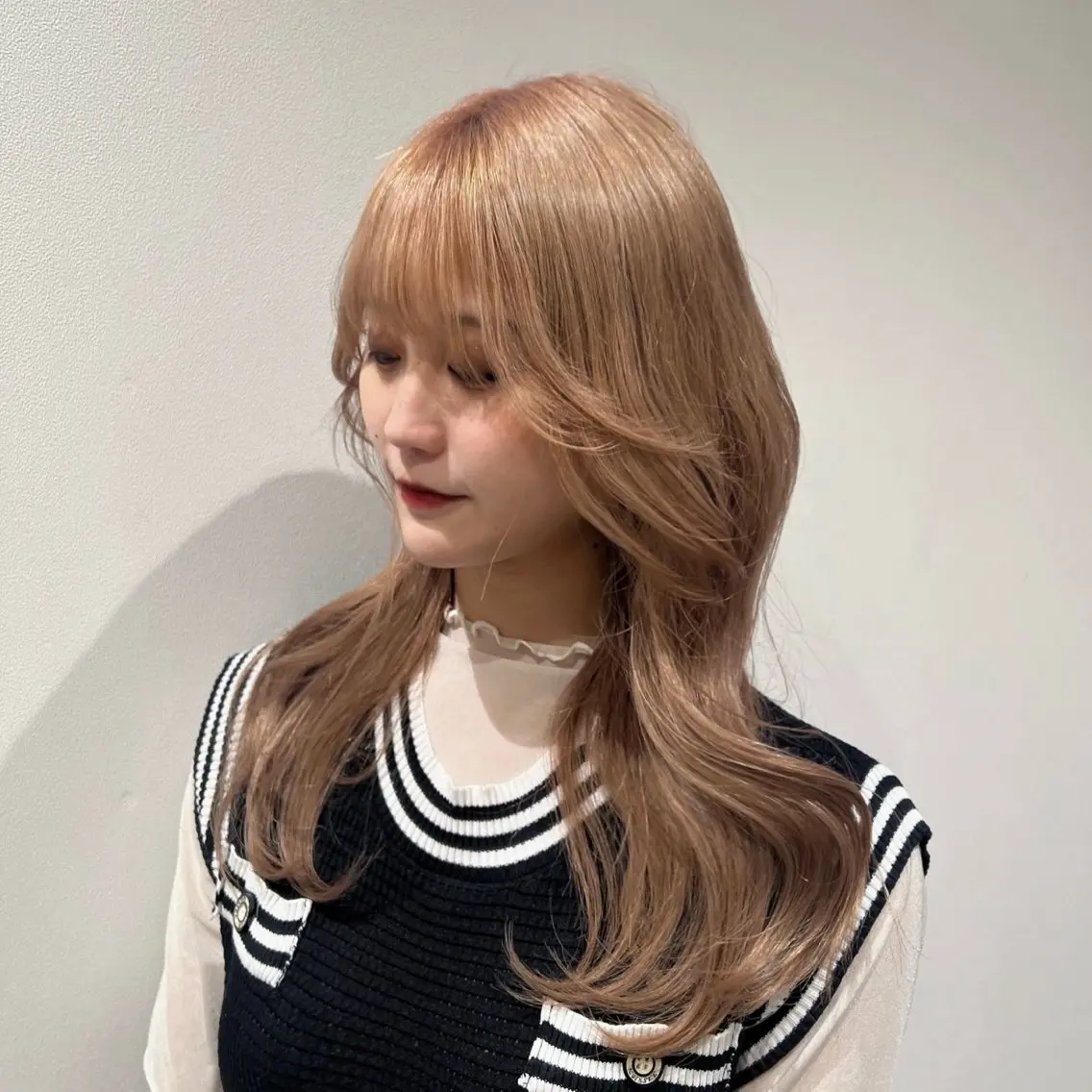 ロング カラー カット ヘアカラー 💙韓国/ワンホン/ レイヤー💗Sayaのヘアスタイル
