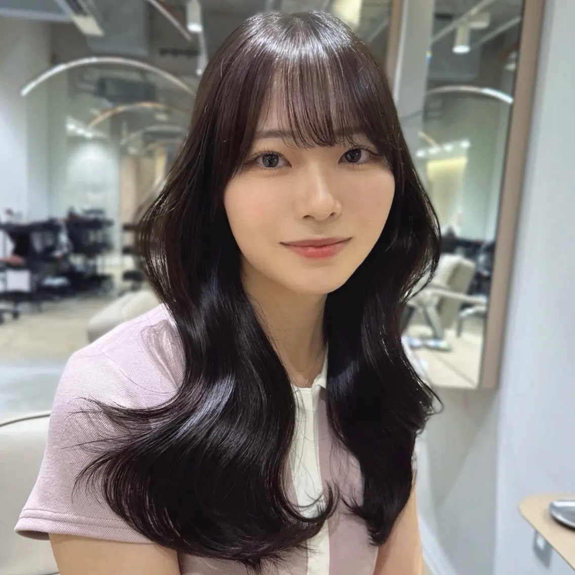 ロング 顔周りカット 韓国風ヘア レイヤーカット カット ヘアカラー トリートメント 🦋トレンドヘア🦋 竹内克弥のヘアスタイル