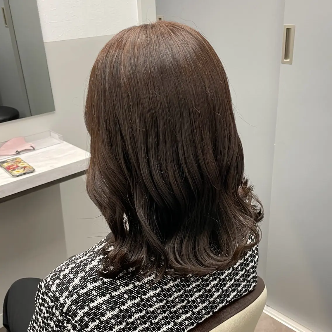 ミディアム 顔周りカット 韓国風ヘア カット ヘアカラー のだはる/韓国ヘア/ 透明感カラーのヘアスタイル