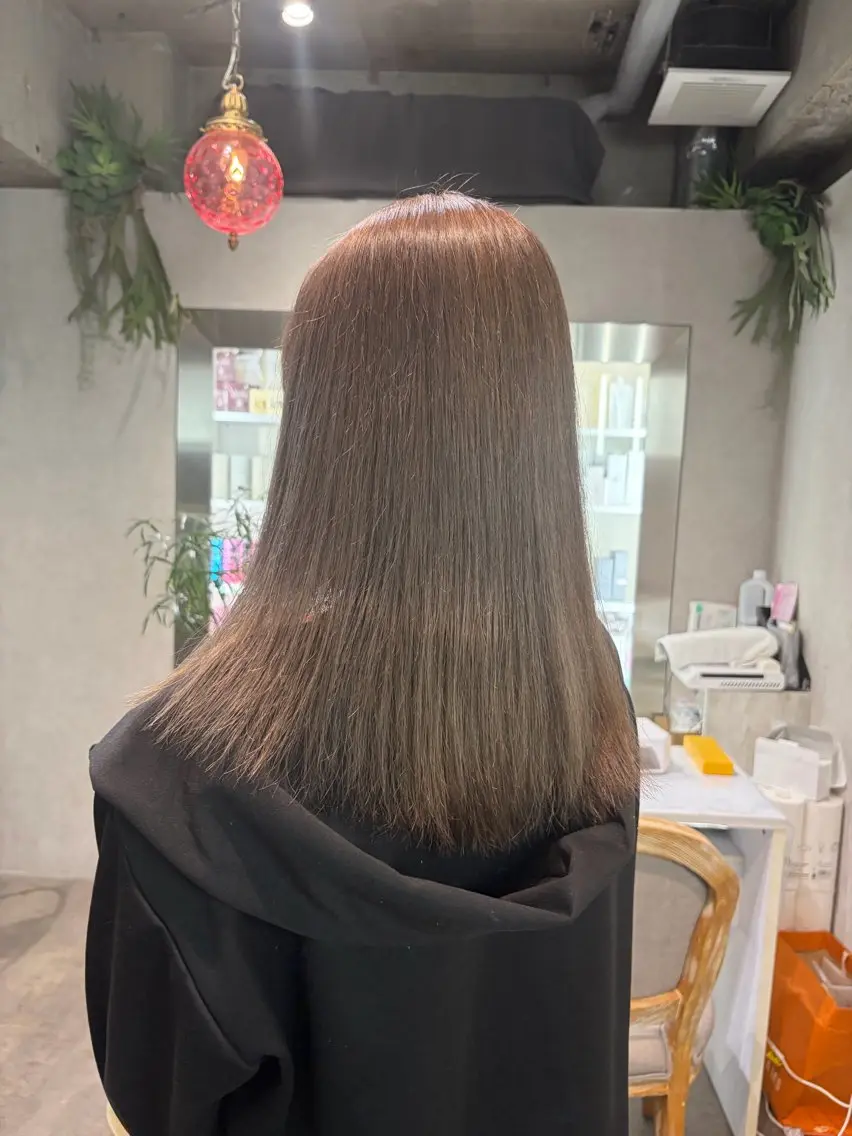 ミディアム ヘアカラー トリートメント 透明感カラー🫧🎀 まりなのマツエク・マツパデザイン