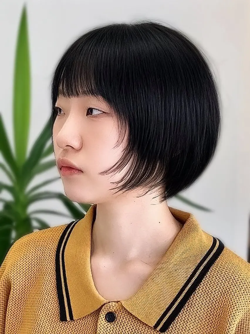 ショート ボブ レイヤーカット ショートヘア カット ヘアカラー トリートメント 落合孝臣/新潟駅南 /髪質改善のヘアスタイル