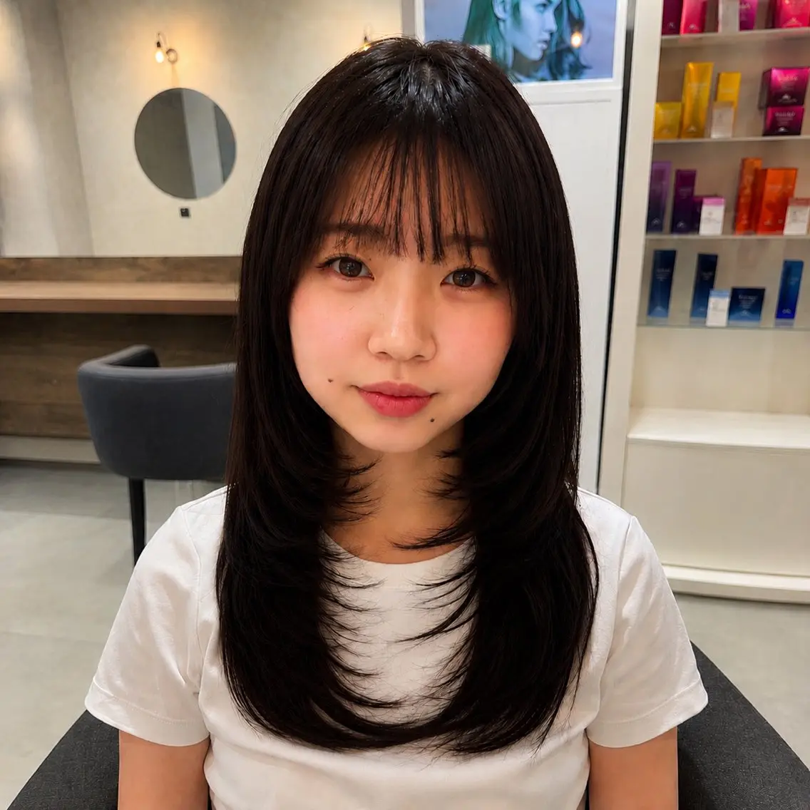 セミロング ハッシュカット ハイレイヤー レイヤーカット 髪質改善/レイヤー 店長　Yu🫧のヘアスタイル