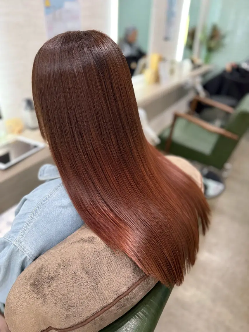 【暖色 寒色】カット+ブリーチなしダブルカラー+髪質改善ヘアエステトリートメントの写真