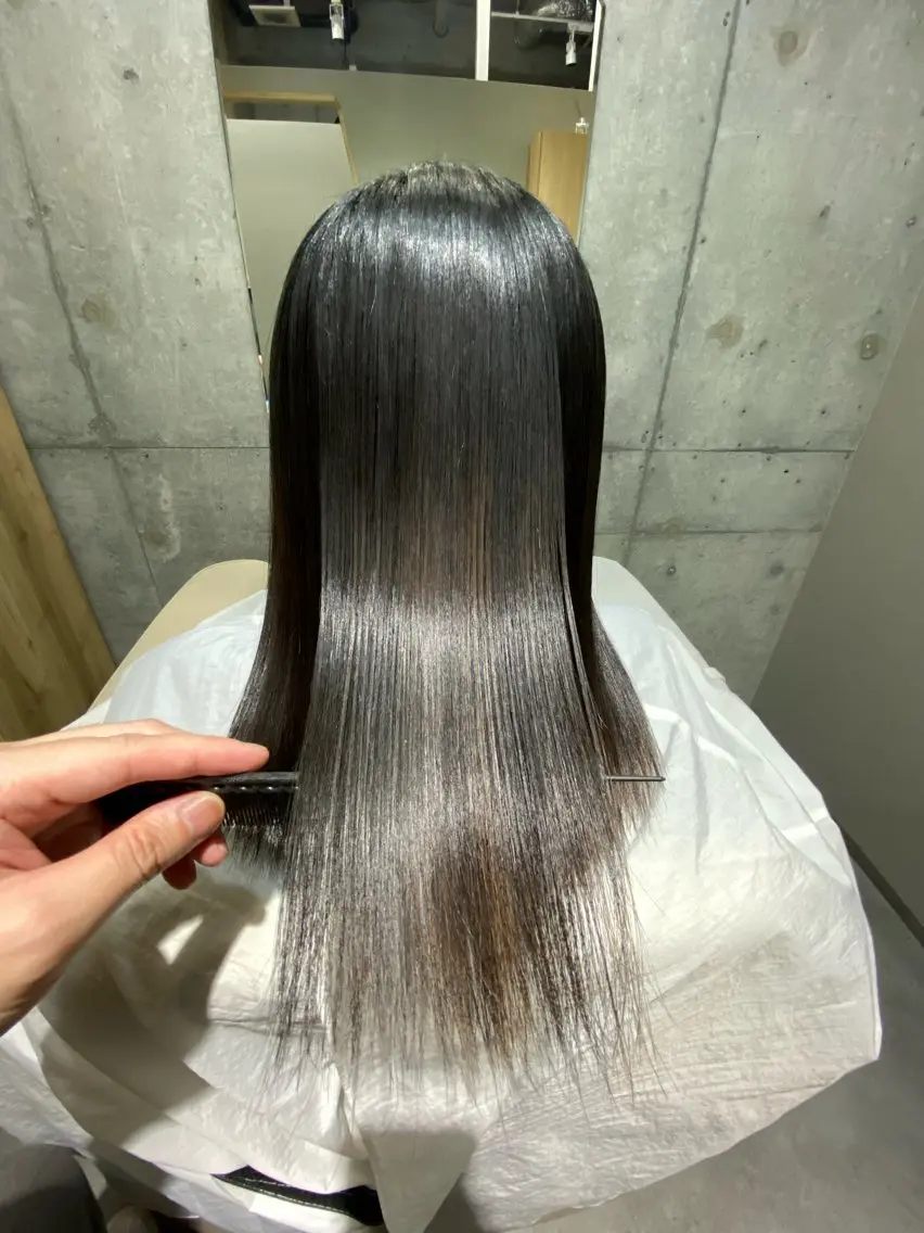 セミロング 縮毛矯正 トリートメント 酸熱トリートメント 原田 直哉のヘアスタイル