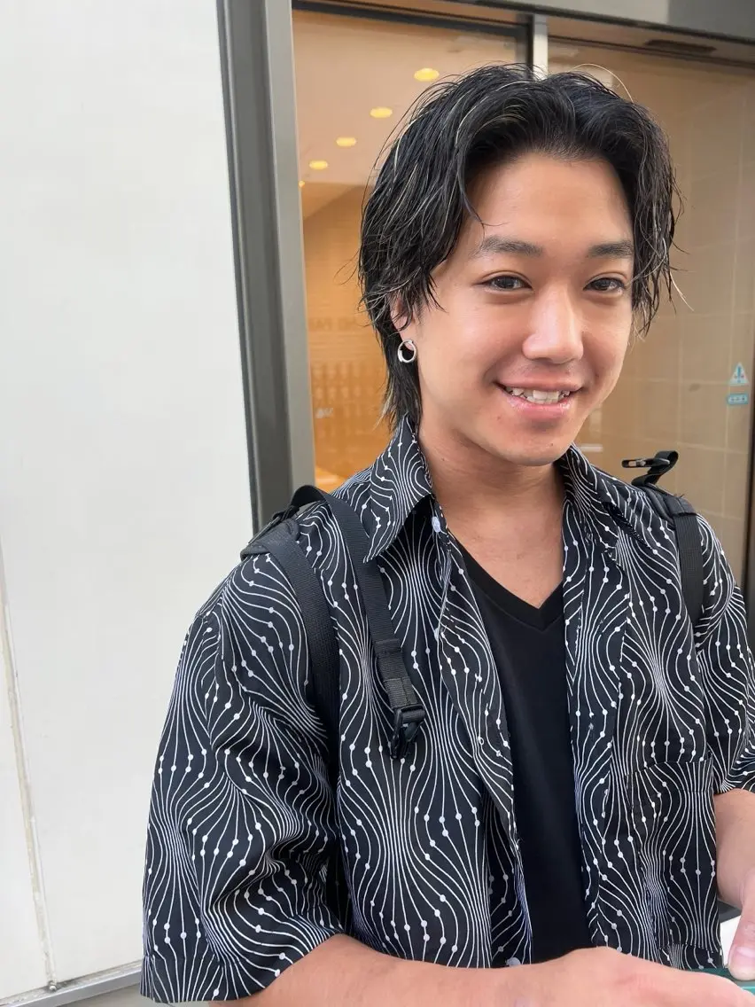 ショート カラー パーマ メンズ メンズハイライト メンズパーマ ハイライトカラー ハイライト カット パーマ 宮永 智香のヘアスタイル