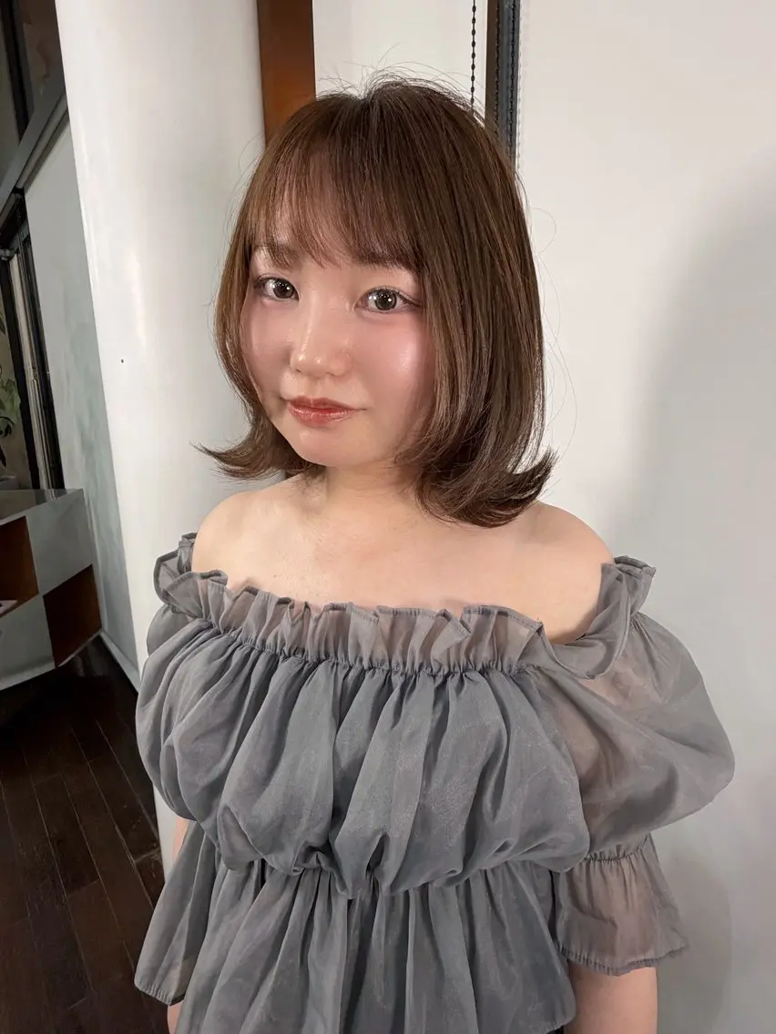 ミディアム カット ヘアカラー トリートメント 恒松 雄基のヘアスタイル