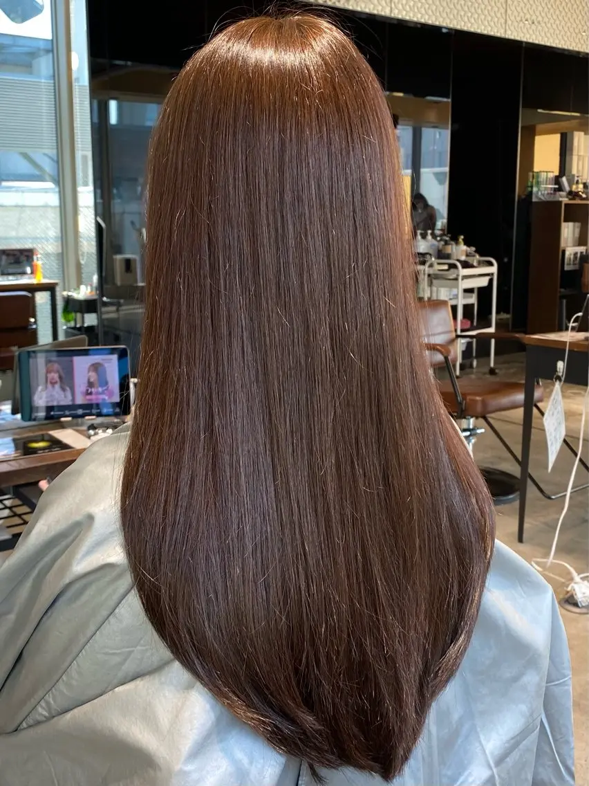 ロング カラー ベージュカラー フォギーベージュ カット ヘアカラー トリートメント 髙木美緒🌿 レイヤー/アレンジのヘアスタイル