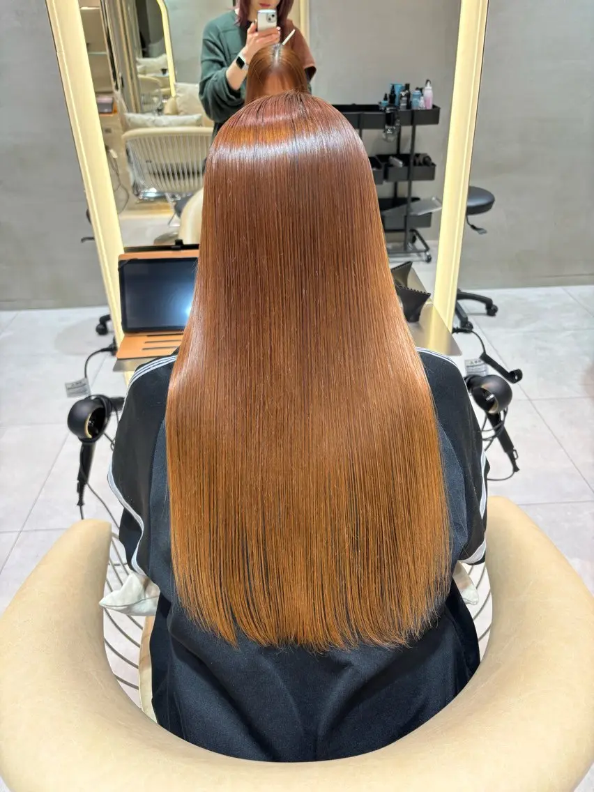 ロング カット ヘアカラー 縮毛矯正 トリートメント ✵髪質改善 レイヤー 佐藤琉好✵のヘアスタイル