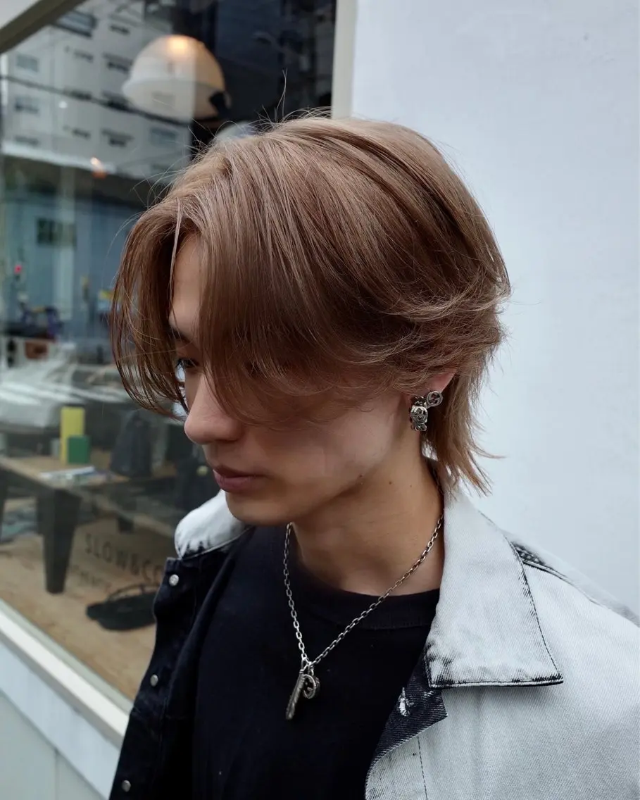 ミディアム メンズ 縮毛矯正 福井 太暉のヘアスタイル
