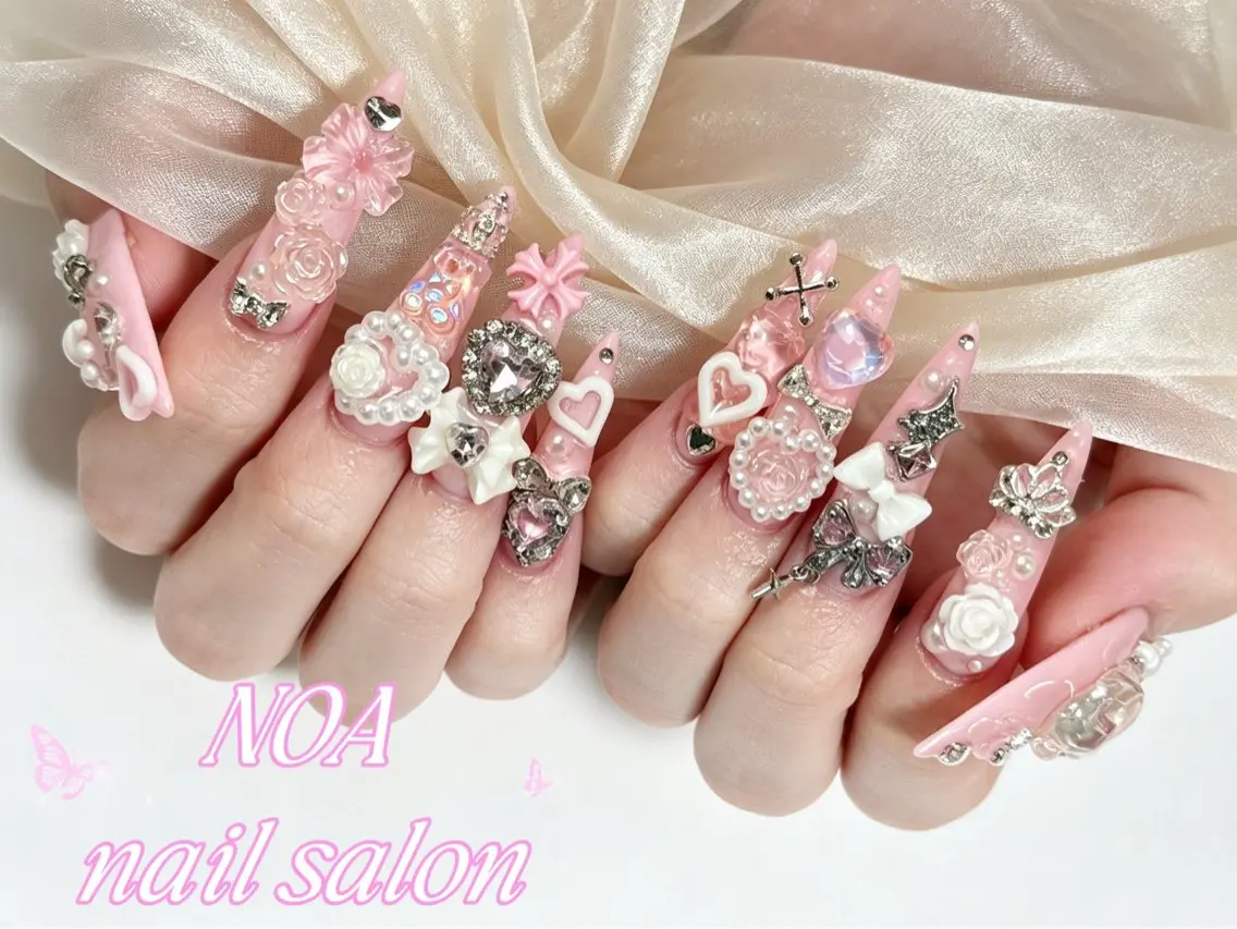 ロング ハンドネイル Noa Nail みつきのネイルデザイン