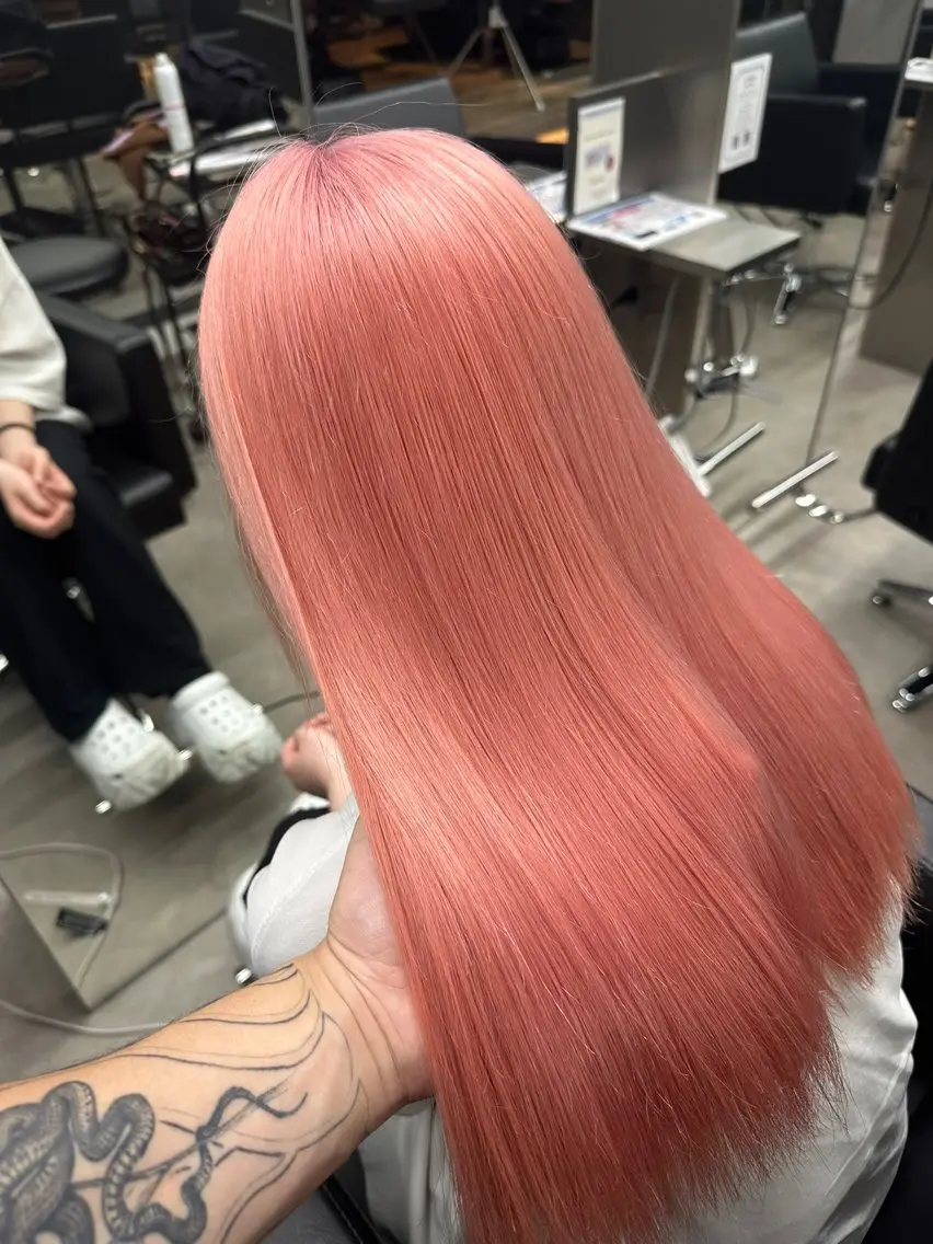 ロング 顔周りカット ハッシュカット ハイレイヤー レイヤーカット ヘアカラー 隼多/似合わせ レイヤー/オリーブのヘアスタイル