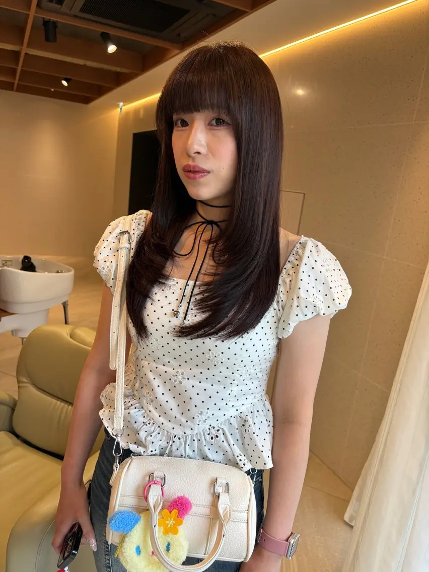 セミロング レイヤーカット カット ヘアカラー ダイスケさん /ブラウンカラーのヘアスタイル