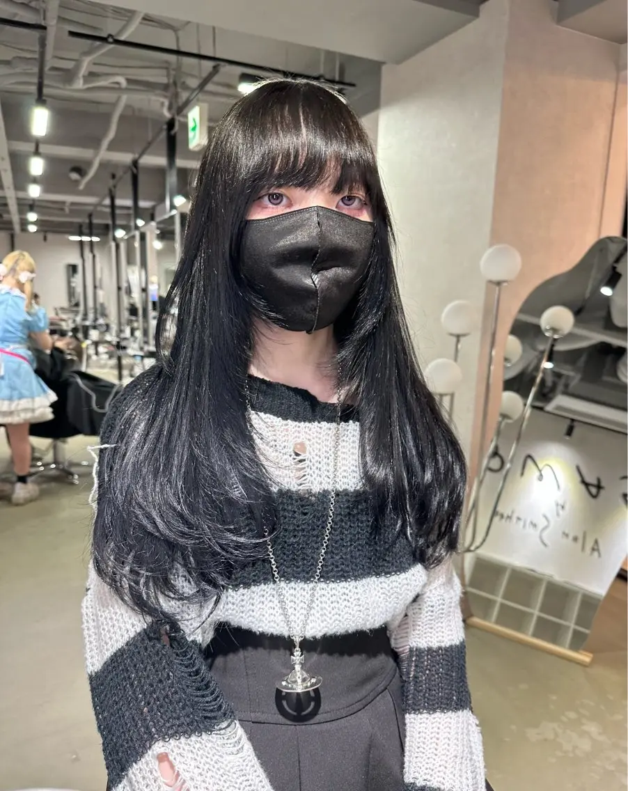 セミロング ケアカラー ボブ 髪質改善 韓国風ヘア レイヤーカット カット トリートメント 心斎橋 韓国レイヤ ー指名No.1renのヘアスタイル