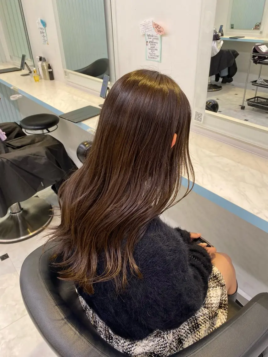 ロング ヘアカラー 🤎モテ髪＆透明感 ミルクティー🥣🤎のヘアスタイル